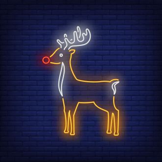Cute Reindeer Neon Sign