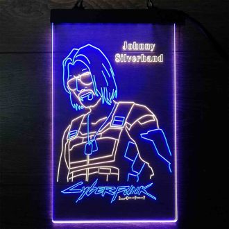 Cyberpunk Johnny Silverhand Dual LED Neon Sign