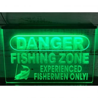 Danger Fishing Zone LED Neon Sign