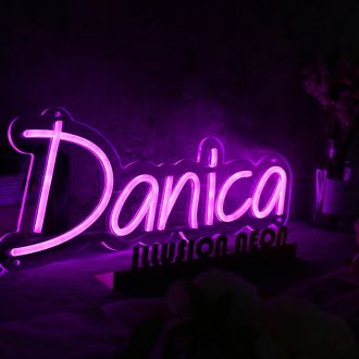 Danica Purple Name Neon Sign