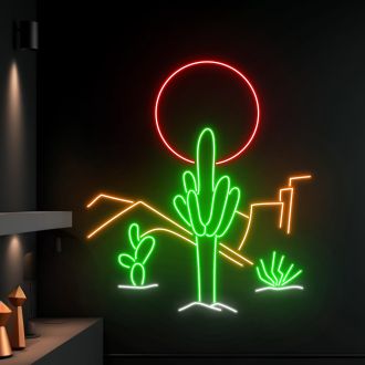 Desert Cactus Led Neon Sign Restaurant Coffee Bar Club Decor