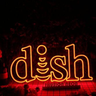 Dish Orange Custom Neon Sign