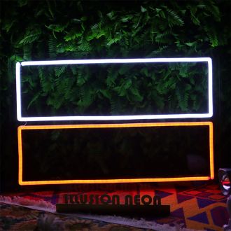 Double Rectangles Neon Sign