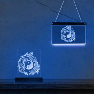 Dragon Fighting With Tiger Yin Yang LED Neon Sign