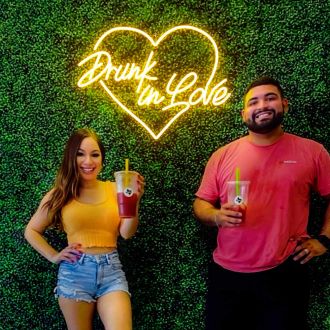 Drunk In Love With Heart Neon Sign