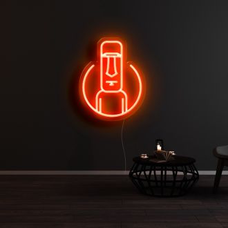 Easter Island Icon Neon Sign