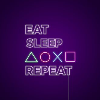 Eat Sleep Repeat Neon Sign