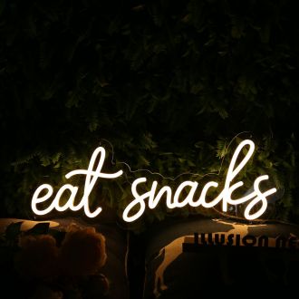 Eat snacks Yellow Neon Sign