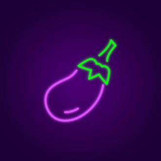 Eggplant Neon Sign