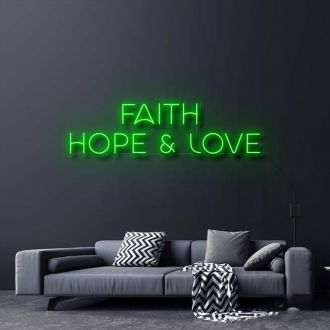 Faith Hope and Love Neon Sign