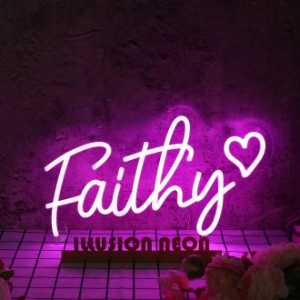 Faithy Purple Neon Sign