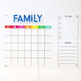 Family Calendar Neon Sign