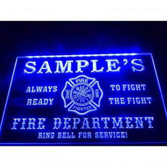Fire Fighter Department Firemen Bar LED Neon Sign