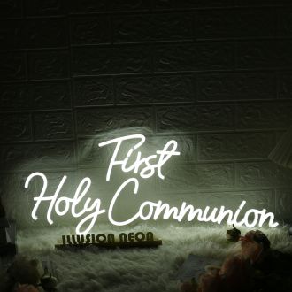 First Holy Communion White Neon Sign