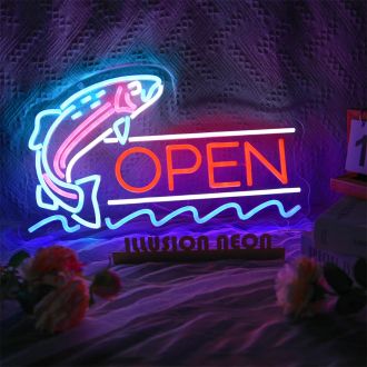 Fish Open Neon Sign