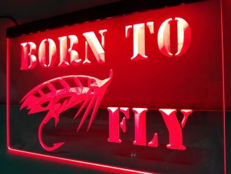 Fishing Born to Fly Fish LED Neon Sign