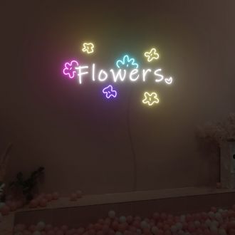 Flowers Neno Sign Fashion Custom Neon Sign Lights Night Lamp Led Neon Sign Light For Home Party MG10153