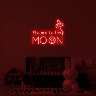 Fly Me To The Moon V1 Neon Sign