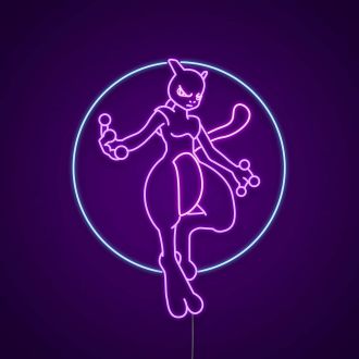 Flying Mewtwo Neon Sign