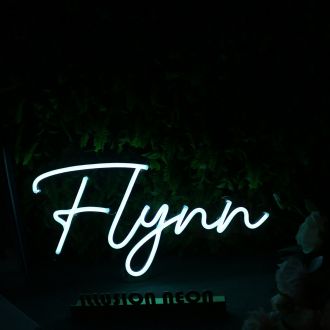 Flynn White Neon Sign