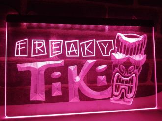Freaky Tiki Bar Mask Pub Beer LED Neon Sign