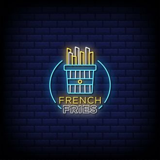 French Fries Shop Neon Sign