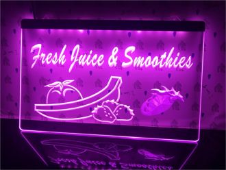 Fresh Juice Smoothies Drink Cafe LED Neon Sign