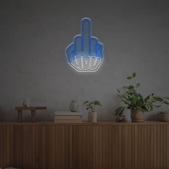 Fxck You In Middle Finger Shaped LED Neon Sign