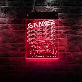 Gamers Born To Play Game Zone LED Neon Sign