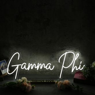Gamma Phi White Neon Sign