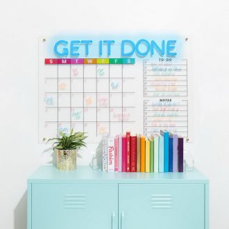 Get It Done Monthly Calendar Neon Sign