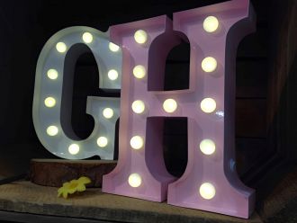 Steel Marquee Letter Gh Blue Purple High-End Custom Zinc Metal Marquee Light Marquee Sign