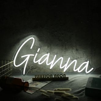 Gianna White Neon Sign