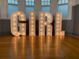 Steel Marquee Letter Girl Light Up High-End Custom Zinc Metal Marquee Light Marquee Sign