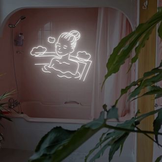 Girl Takes A Shower Neon Sign
