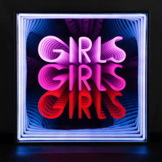 Girls Girls Girls Infinity Mirror Neon Sign