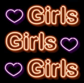 Girls Girls Girls Neon Sign Heart Neon Sign