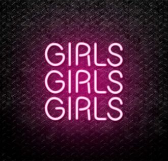 Girls Girls Girls Neon Sign Wall Art