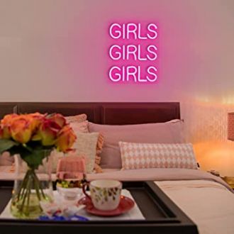 Girls Girls Girls Neon Signs For Valentines Day Decor Girls Room
