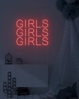 GIRLS GIRLS GIRLS V2 Neon Sign
