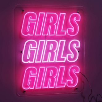 Girls Girls Girls Neon Sign Home Decor