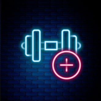 Glowing Barbell Neon Sign For Gym