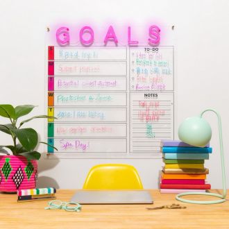 Goals Calendar Neon Sign