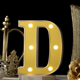 Steel Marquee Letter Gold Letters D High-End Custom Zinc Metal Marquee Light Marquee Sign
