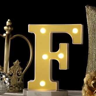 Steel Marquee Letter Gold Letters F High-End Custom Zinc Metal Marquee Light Marquee Sign