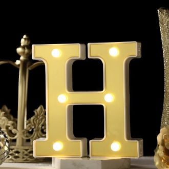 Steel Marquee Letter Gold Letters H High-End Custom Zinc Metal Marquee Light Marquee Sign