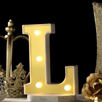 Steel Marquee Letter Gold Letters L High-End Custom Zinc Metal Marquee Light Marquee Sign