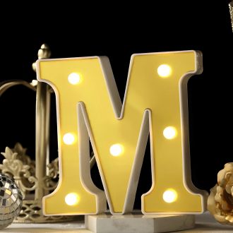 Steel Marquee Letter Gold Letters M High-End Custom Zinc Metal Marquee Light Marquee Sign