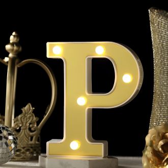 Steel Marquee Letter Gold Letters P High-End Custom Zinc Metal Marquee Light Marquee Sign