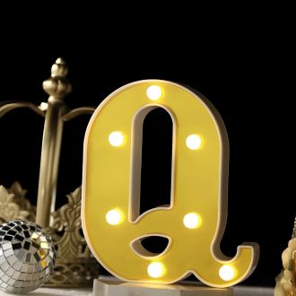 Steel Marquee Letter Gold Letters Q High-End Custom Zinc Metal Marquee Light Marquee Sign